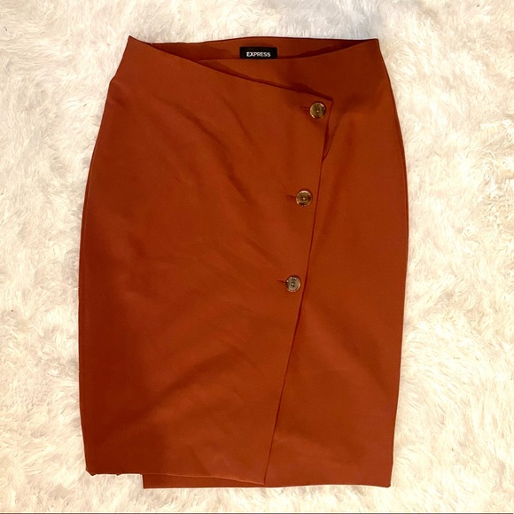 Express Dresses & Skirts - Express Orange Pencil Skirt